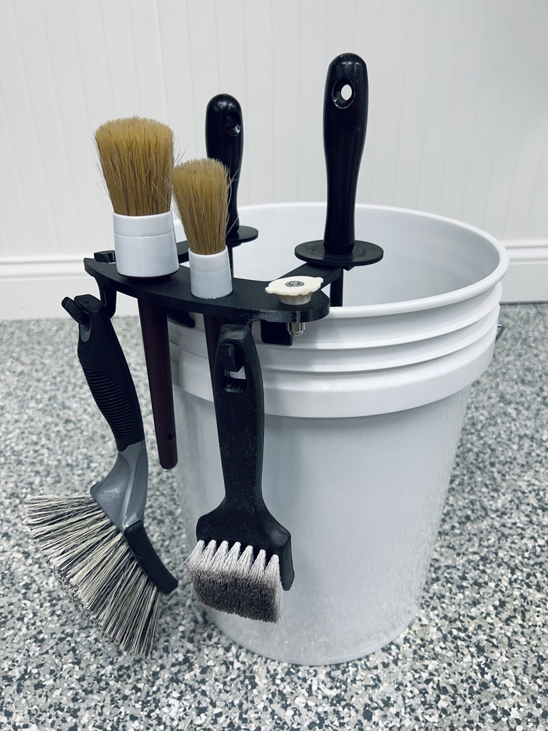 BucketCaddy - Wheel, Tire, & Detailing Brush Organizer for 5-gallon and 6-gallon Car Wash Buckets
